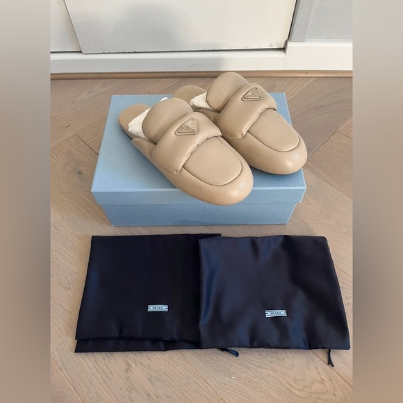Prada Quilted Platform Comfort Sandals - Picture 1 of 9